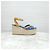 Louis Vuitton Sandali con zeppa Helios Denim Blue - vista 5