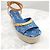 Louis Vuitton Sandali con zeppa Helios Denim Blue - vista 7