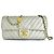 Chanel Borsa a tracolla Chevron Classic Beige Gray Marrone