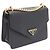 Prada Borsa a spalla e crossbody Saffiano Envelope con catena dorata Nero - vista 10