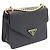 Prada Borsa a spalla e crossbody Saffiano Envelope con catena dorata Nero - vista 2