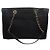 Chanel Borsa a tracolla Deauville Tweed blu navy e dorata - vista 3