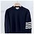 Thom Browne Kaschmir-Strick mit diagonalen Streifen Navy Blau - Ansicht 3