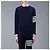 Thom Browne Kaschmir-Strick mit diagonalen Streifen Navy Blau - Ansicht 8