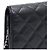Chanel Borsa a tracolla con catena Caviar Classic WOC con CC argento Nero - vista 4