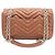 Gucci Borsa a tracolla matelassé media GG Marmont con catena dorata Marrone - vista 3