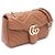 Gucci Borsa a tracolla matelassé media GG Marmont con catena dorata Marrone - vista 9