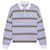 Céline Gestreifter Baumwoll- Polo-Pullover Lilac Brown Braun
