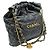 Chanel Bolso de hombro pequeño de piel de becerro negra y metal dorado Negro - vista 4