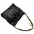 Chanel Bolso de hombro pequeño de piel de becerro negra y metal dorado Negro - vista 6