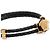 Versace Bracciale in pelle intrecciata Medusa Nero - vista 5