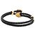 Versace Bracciale in pelle intrecciata Medusa Nero - vista 6