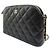 Chanel Borsa Crossbody Classic Half Moon Black Champagne Gold Caviar Nero - vista 2