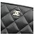 Chanel Borsa Crossbody Classic Half Moon Black Champagne Gold Caviar Nero - vista 6