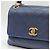 Chanel Chevron Python Schultertasche mit Klappe und Henkel in Navy Blau - Ansicht 7