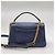 Chanel Chevron Python Schultertasche mit Klappe und Henkel in Navy Blau - Ansicht 8
