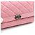 Borsa a tracolla Boy Chanel WOC in pelle rosa - vista 9