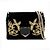 Jimmy Choo Borsa a spalla e borsa a tracolla in camoscio nero ricamato Rocket con catena dorata