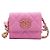 Chanel Bolso bandolera con cadena cartera mini con solapa en denim rosa