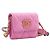 Chanel Bolso bandolera con cadena cartera mini con solapa en denim rosa - vista 3
