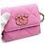 Chanel Bolso bandolera con cadena cartera mini con solapa en denim rosa - vista 4