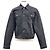 Gucci Giacca in denim nero lavato con patch a scritte Multicolore - vista 4