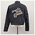 Gucci Giacca in denim nero lavato con patch a scritte Multicolore - vista 8