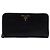 Prada Black Vitello Move Zip Damen Langbeutel