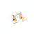 Chanel Pendientes de cristal para mujer con logotipo CC Multicolor