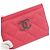 Chanel Tarjetero de piel caviar rosa - vista 5