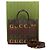 Gucci Picca borsa tote e borsa a tracolla in pelle marrone con logo a lettere