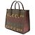 Gucci Picca borsa tote e borsa a tracolla in pelle marrone con logo a lettere - vista 2