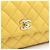 Coco Handle Chanel Sac à main Tote Small Flap Top Handle en cuir Caviar jaune avec chaîne dorée et bandoulière - vue 5