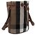 Burberry Kleine Bucket Bag Schultertasche und Crossbody Bag aus braunem Karomuster-Canvas - Ansicht 3