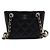 Chanel Mini Borsa a Tracolla in Pelle Caviar Nera con Catena Dorata Nero - vista 2