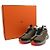 Hermès Sneakers Hero da uomo in mesh kaki Marrone - vista 7
