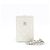 Chanel Tarjetero enrollable Coco Neige Pearl White con cadena de collar Blanco