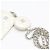 Chanel Tarjetero enrollable Coco Neige Pearl White con cadena de collar Blanco - vista 4