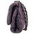 Chanel Bolsa de ombro de malha de lã CC com aba e corrente roxa Roxo - vista 2