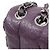 Chanel Bolsa de ombro de malha de lã CC com aba e corrente roxa Roxo - vista 8