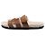 Hermès Sandali da uomo in camoscio Brown Craft Ecru con logo e shearling Marrone