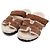 Hermès Sandali da uomo in camoscio Brown Craft Ecru con logo e shearling Marrone - vista 6