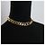 Valentino Collana Choker con Logo in Oro e Cristalli da Donna - vista 4