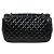 Chanel Borsa a tracolla con catena in vernice nera Nero - vista 3