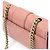 Chanel Borsa a tracolla matelassé rosa con patta e catena - vista 9
