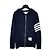 Thom Browne Felpa con cappuccio e zip da donna Engineered Diagonal Navy Taglia Blu