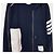 Thom Browne Felpa con cappuccio e zip da donna Engineered Diagonal Navy Taglia Blu - vista 6
