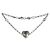 Gucci Bracciale in argento con cuori rossi intrecciati - vista 2