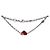 Gucci Bracciale in argento con cuori rossi intrecciati - vista 4