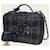 Chanel Vanity Medium Kosmetiktasche aus marineblauem Tweed und Pythonleder mit Tragegriff - Ansicht 2